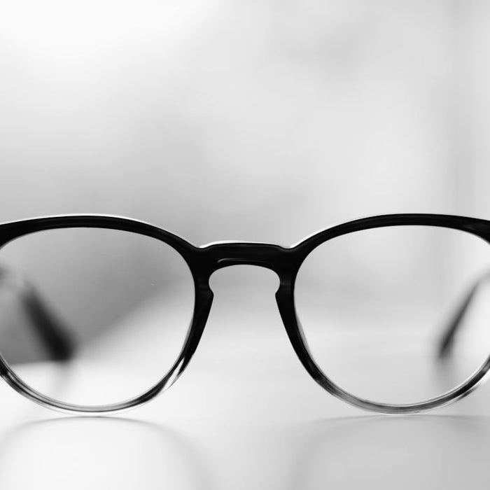 eyeglasses with black frames