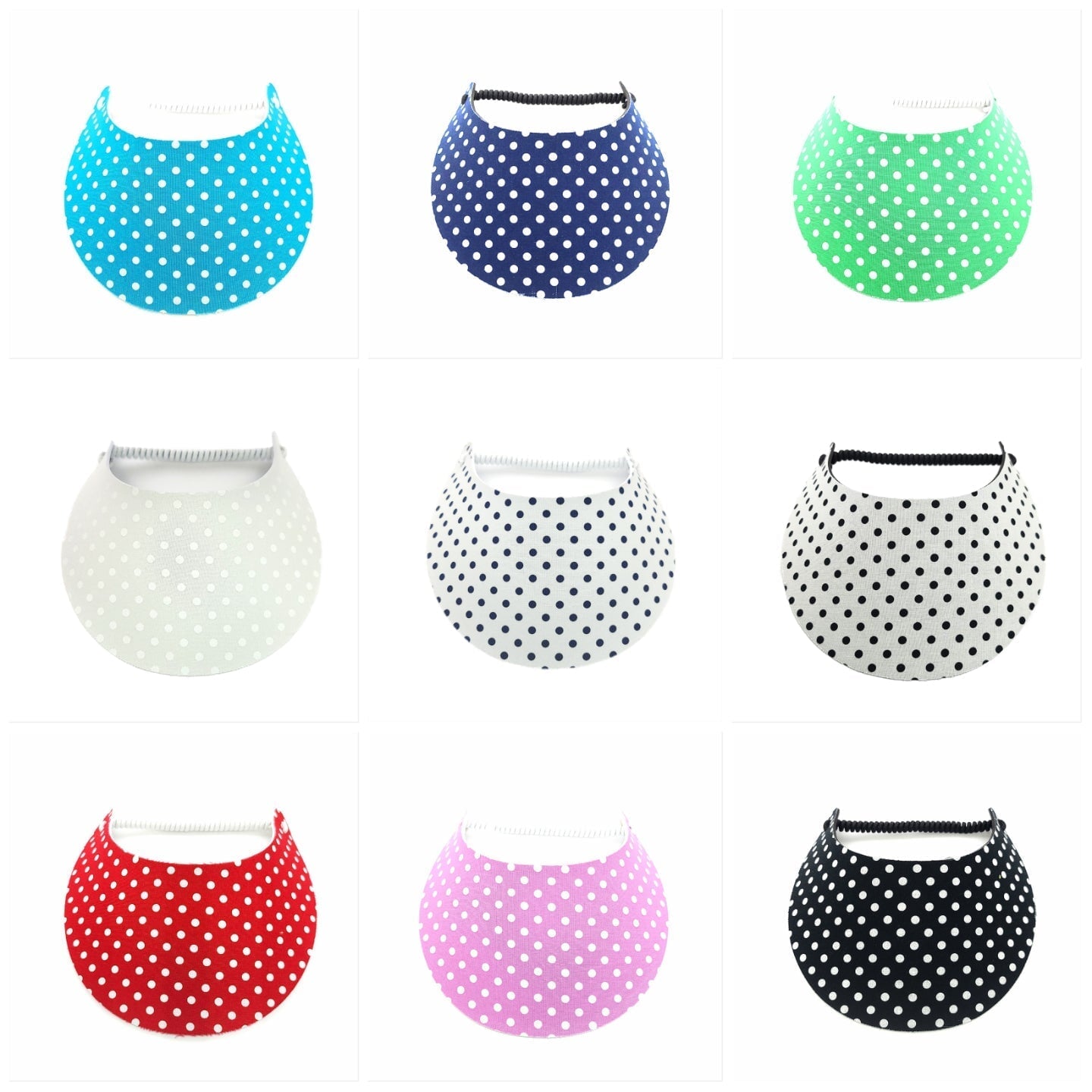 Polka Dot Pattern Foam Sun Visor