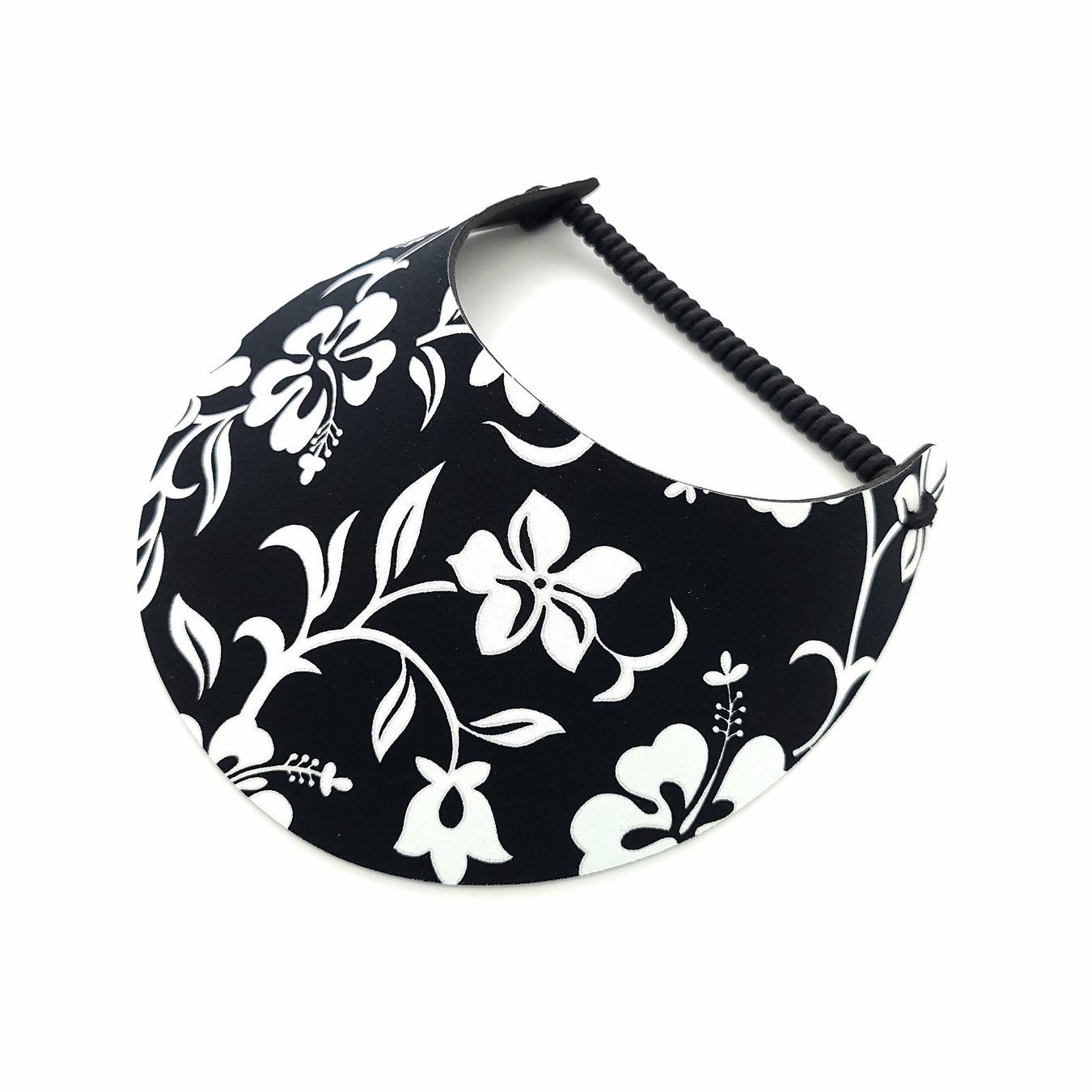 Aloha Headache Free miracle Hawaiian print foam sun visor with coil lace