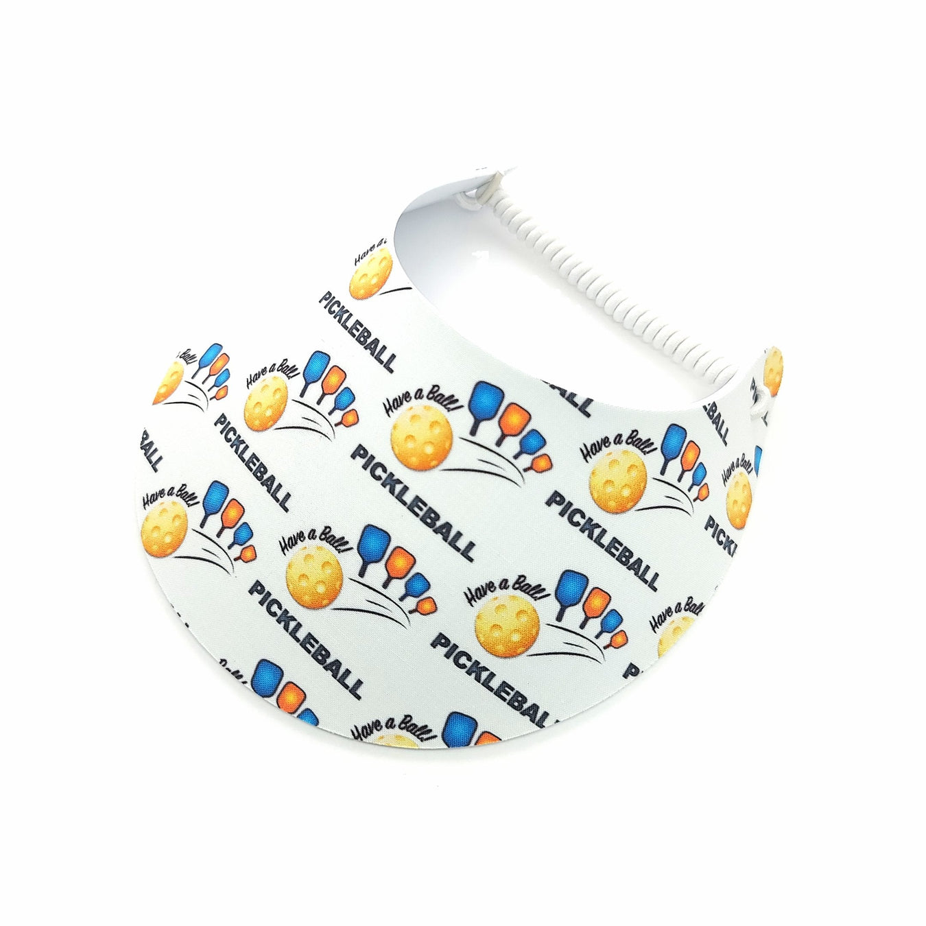 Sports theme fabric foam sun visors with adjustable curl coil lace band