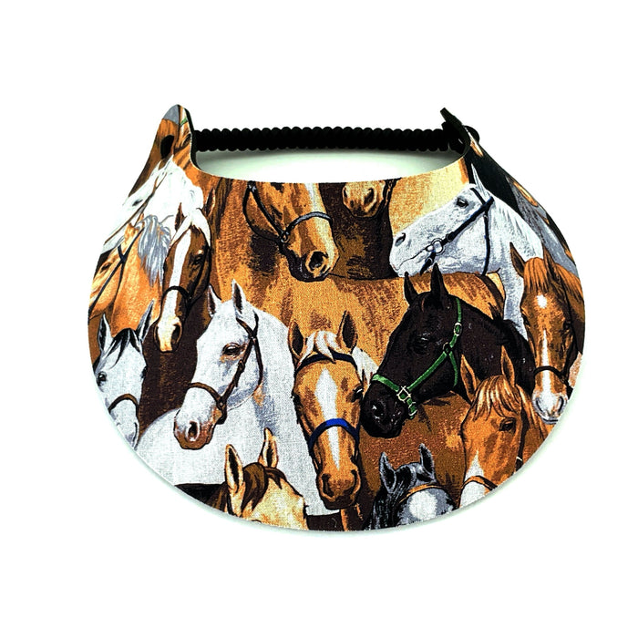 Around The Farm Foam Sun Visor Foam Visors Bridled Horses Medium 