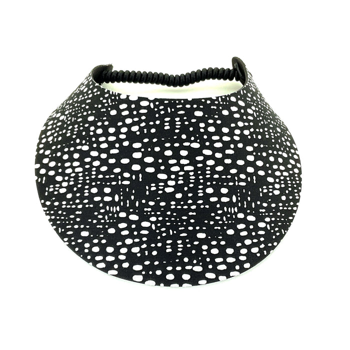 Black & White Patterns Foam Sun Visor Foam Visors B & W Abstract Dots Medium 