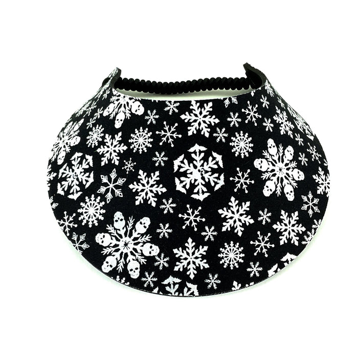 Black & White Patterns Foam Sun Visor Foam Visors B & W Snow Flakes Medium 