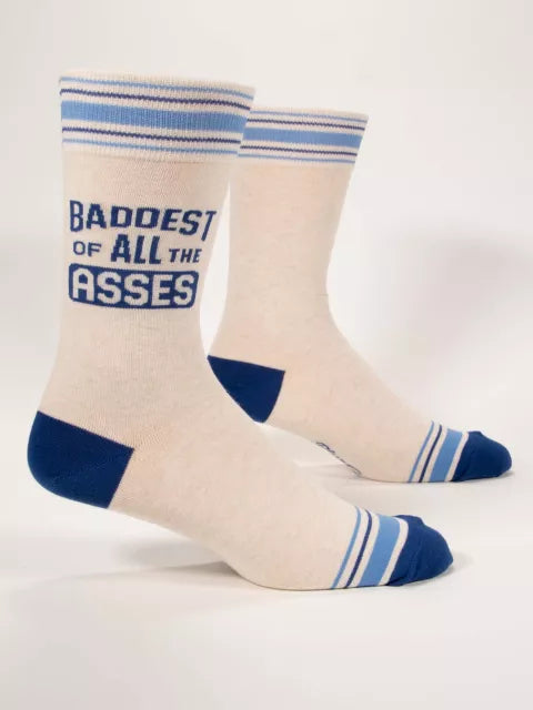 BlueQ Men Crew Socks Baddest Of The Asses Socks 