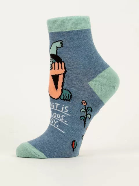 BlueQ Women Ankle Socks Shit Is Ridiculous Socks 