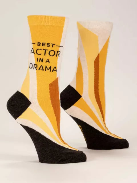 BlueQ Women Crew Socks Best Actor In A Drama Socks 