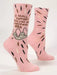 BlueQ Women Crew Socks I Shall Support You Like An Underwire Bra Socks 