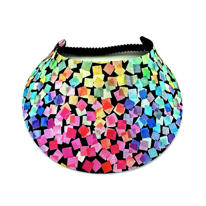 Brilliant Colors Foam Sun Visor Foam Visors Brilliant Squares Medium 