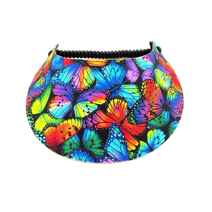 Butterfly Pattern Foam Sun Visor Foam Visors Colorful Butterflies Medium 