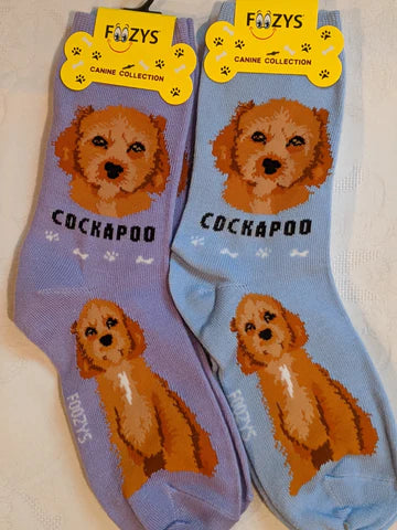 Cockapoo Socks Foozys Unisex Crew — Troy's Readers