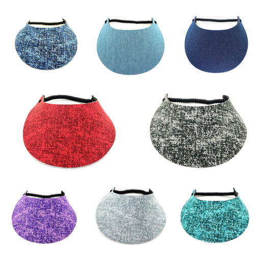 Denim and Tweed Print Foam Sun Visor Foam Visors 