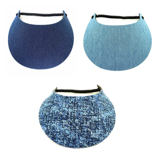 Denim and Tweed Print Foam Sun Visor Foam Visors 
