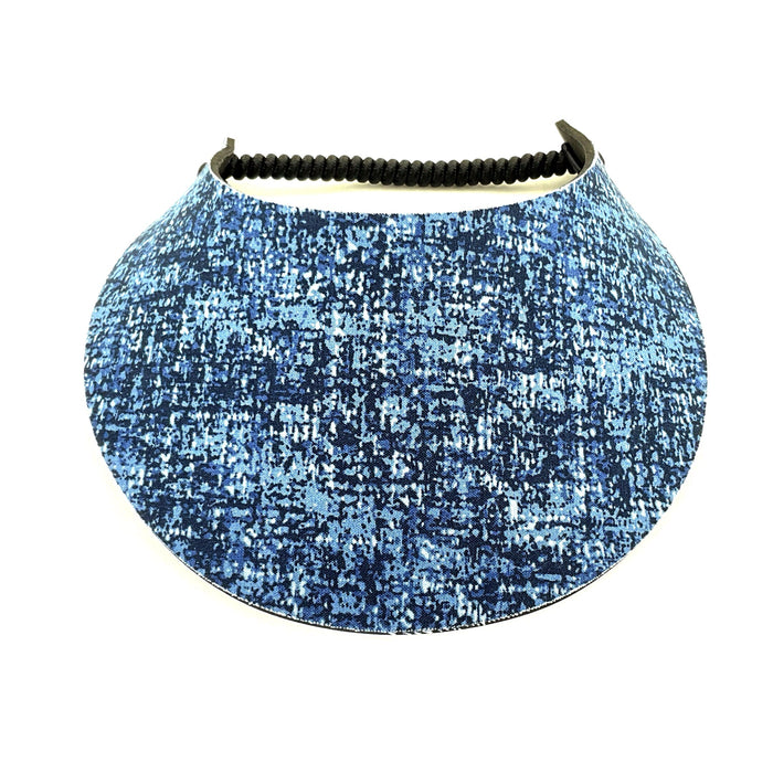 Denim and Tweed Print Foam Sun Visor Foam Visors Blue Tweed Medium 