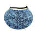 Denim and Tweed Print Foam Sun Visor Foam Visors Blue Tweed Medium 