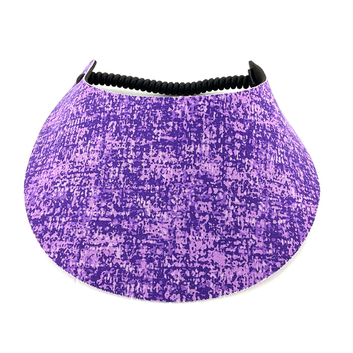 Denim and Tweed Print Foam Sun Visor Foam Visors Purple Tweed Medium 