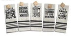 Drink and Have Fun Quote Dish Towel Dish Towel 
