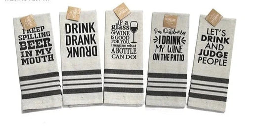 Drink and Have Fun Quote Dish Towel Dish Towel 