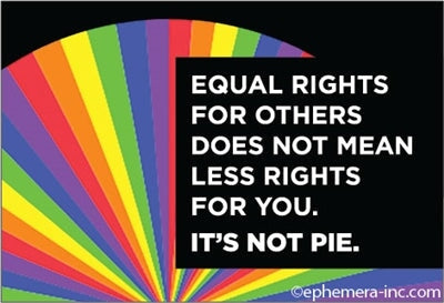 Equal rights for others does not mean less rights for you. Ephemera Refrigerator Magnet Fridge Magnet 