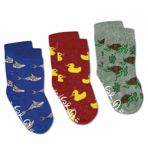 Good Luck Socks Kids Rubber Ducks, Sharks and Turtles Socks 