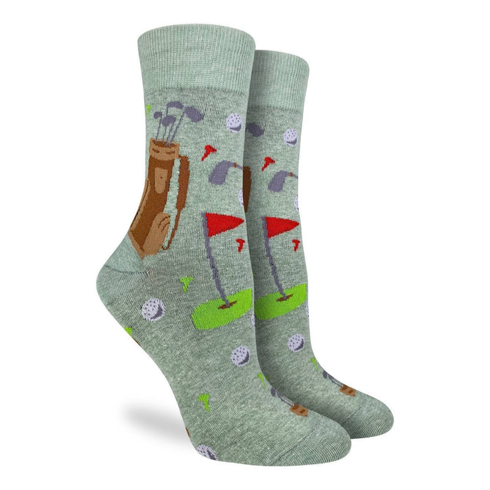 Good Luck Socks Women Crew Golf Green Socks 