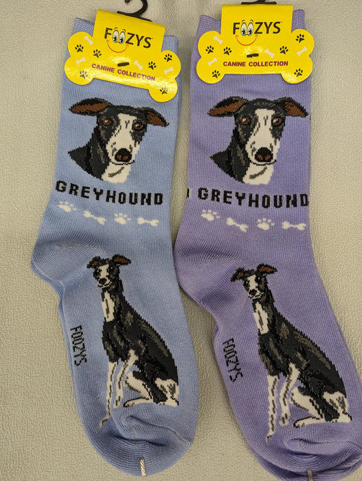 Greyhound Socks Foozys Unisex Crew Socks 