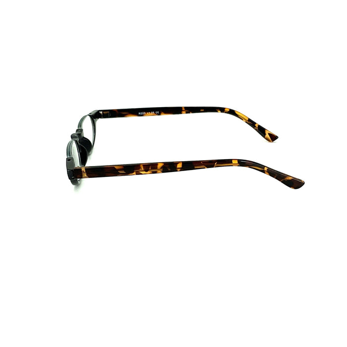 Hepcat Half Frame Tortoise Fully Magnified Readers Fully Magnified Reading Glasses 