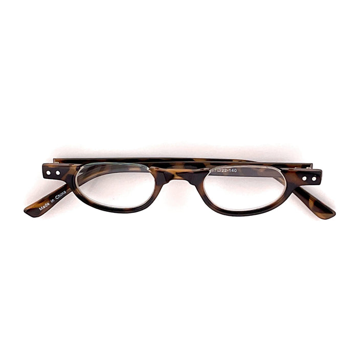 Hepcat Half Frame Tortoise Fully Magnified Readers Fully Magnified Reading Glasses 