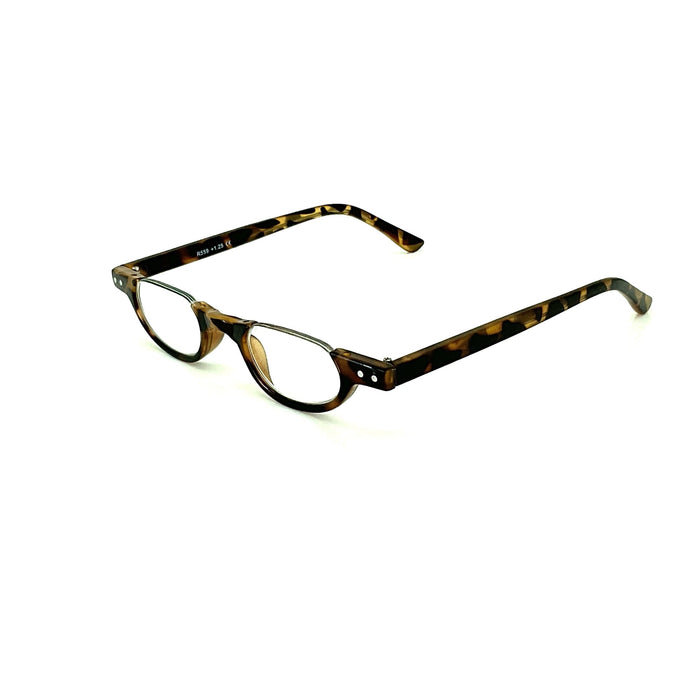 Hepcat Half Frame Tortoise Fully Magnified Readers Fully Magnified Reading Glasses 