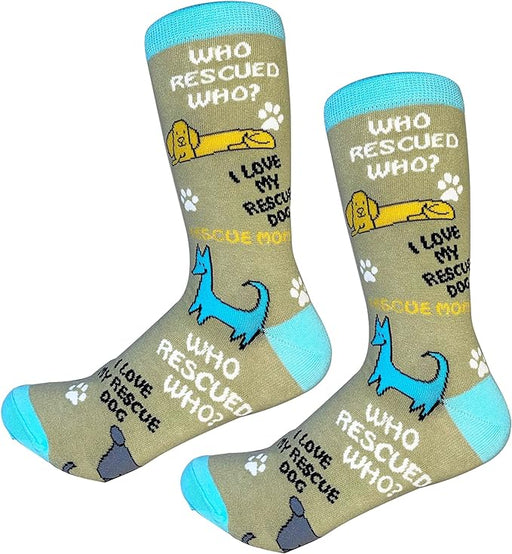 I Love My Rescue Dog Sock Daddy Socks One Size Fits Most Socks 