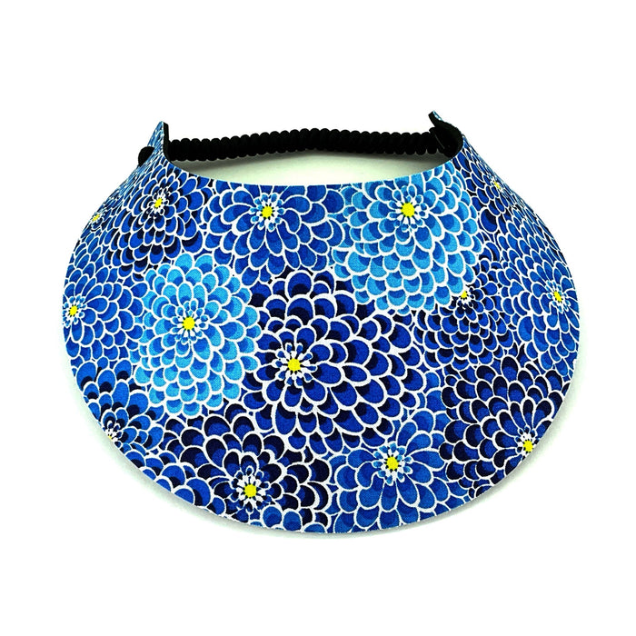 New Plant Theme Foam Sun Visor Foam Visors Blue Zinnias Medium 