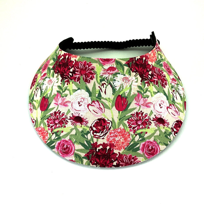 New Plant Theme Foam Sun Visor Foam Visors Pink Florals Medium 