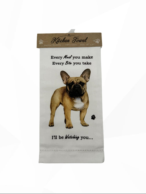 Pet Kitchen Towel French Bulldog Dish Towel 