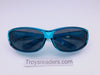 Polarized Translucent Double Temple Rhinestone Fits-Over Sunglasses in Six Colors Fit Over Sunglasses Aqua Smoke 