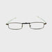 Trendies Pocket Eyes By Cinzia Rectangular Shape Folding Reading Glasses with Clamshell Metal Case Brown