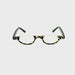 Belly Up High Power Semi-Rimless Readers with Tortoise Spring Temple Reading Glasses up to +6.00 Yellow Tortoise