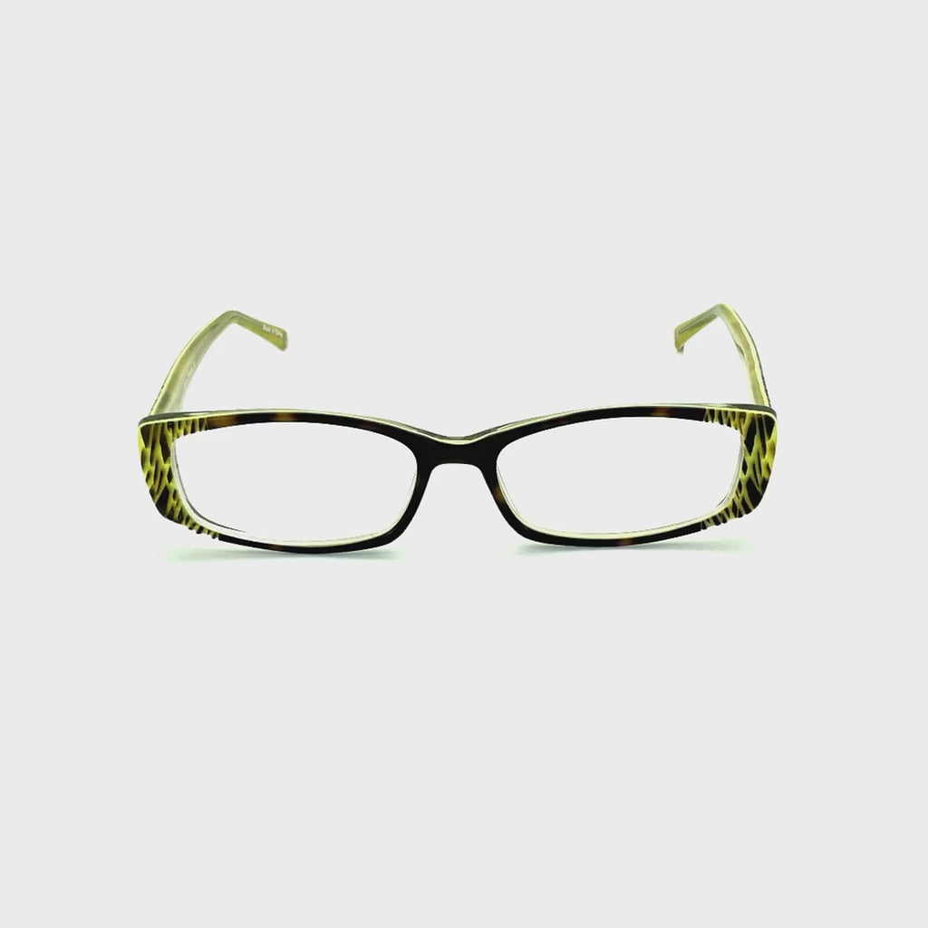 Copy of Cinzia Chisel Reading Glasses with Case in Three Colors Yellow
