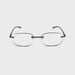 Schweet Fully Magnified Frameless Oval Reading Glasses with Aluminum Temples Gunmetal Frame