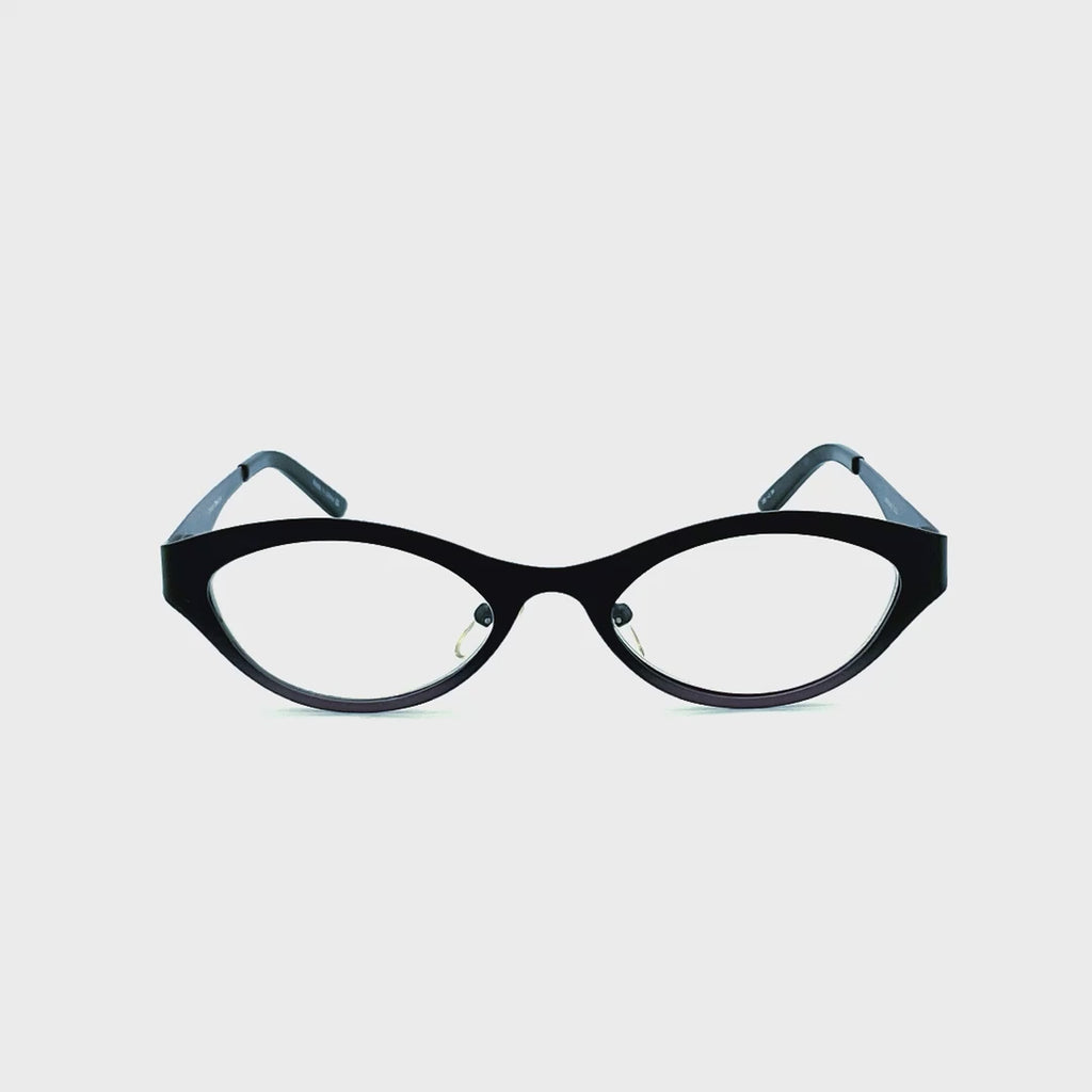 Cinzia JitterBug Oval Shape Reading Glasses with Case Purple Frame