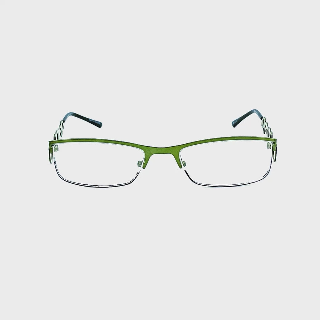 Cinzia Serendipity Reading Glasses with Case in Three Colors Green
