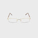 Simple Aesthetic Half Frame Metal Reading Glasses Gold Frame