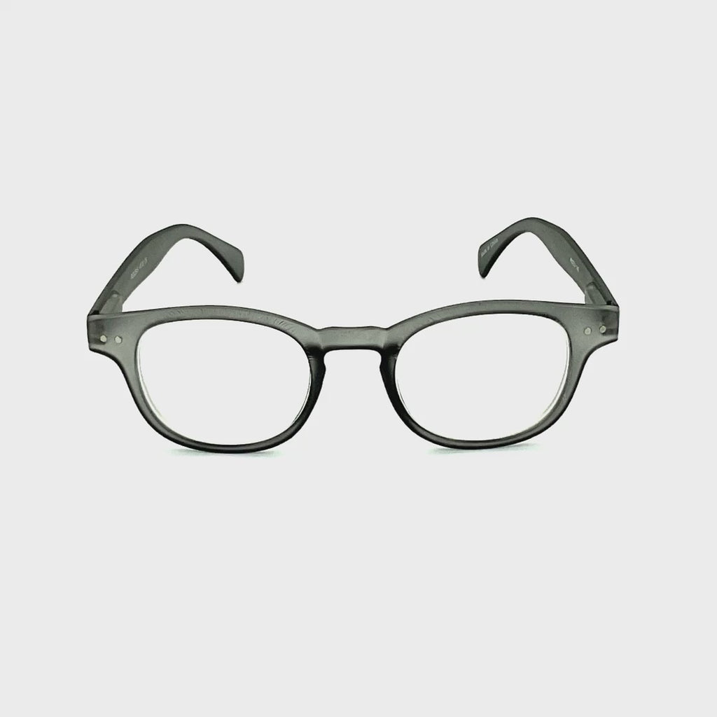 Doll Dizzy High Power Large Round Shape Colorful Spring Temple Reading Glasses up to +6.00 Green Frame