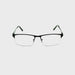 The Boss Fully Magnified Sunglass Rectangular Metal Half Frame Reader. Black Frame