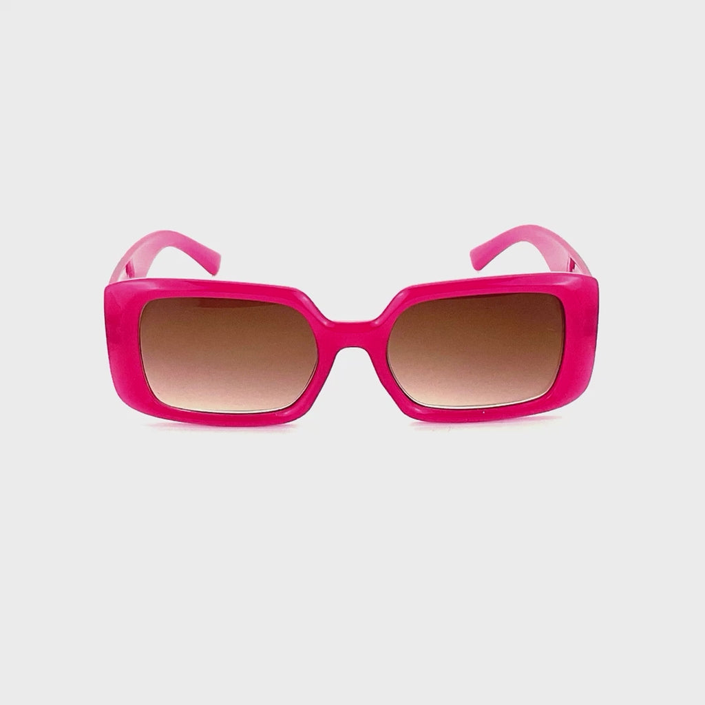 Square But Not Square Square Frame Fully Magnified Reading Sunglasses Pink Frame