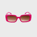 Square But Not Square Square Frame Fully Magnified Reading Sunglasses Pink Frame
