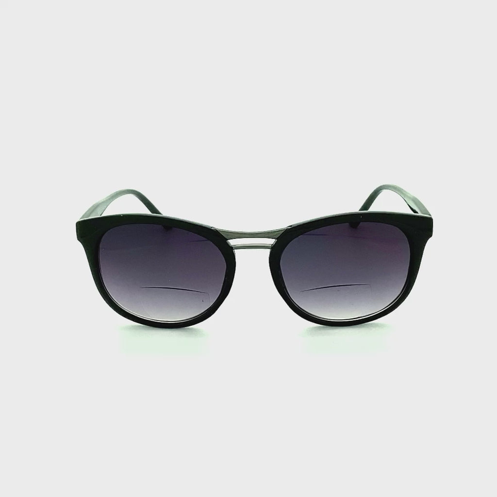 Anchor Clanker Round Bifocal Reading Sunglasses Black Frame