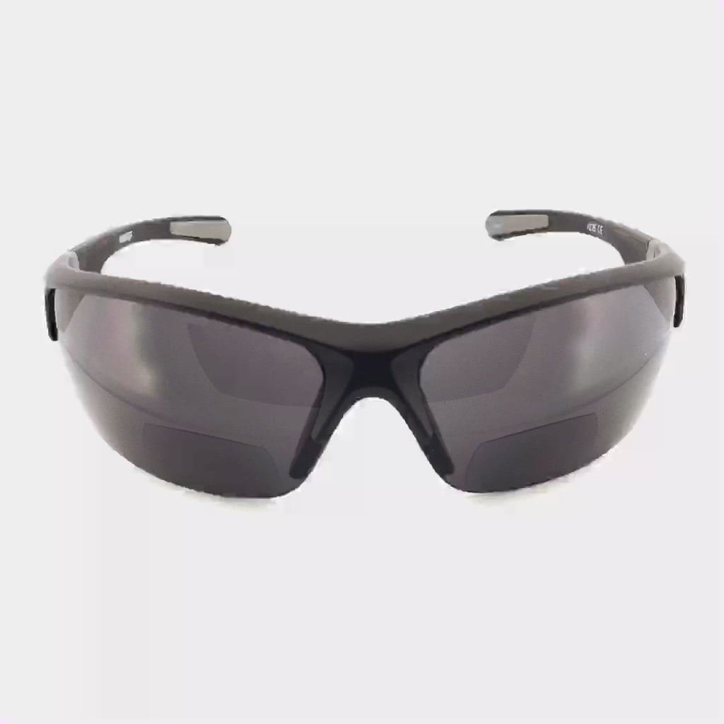 Rag Top Sport Half frame Bifocal Reading Sunglasses Black Frames