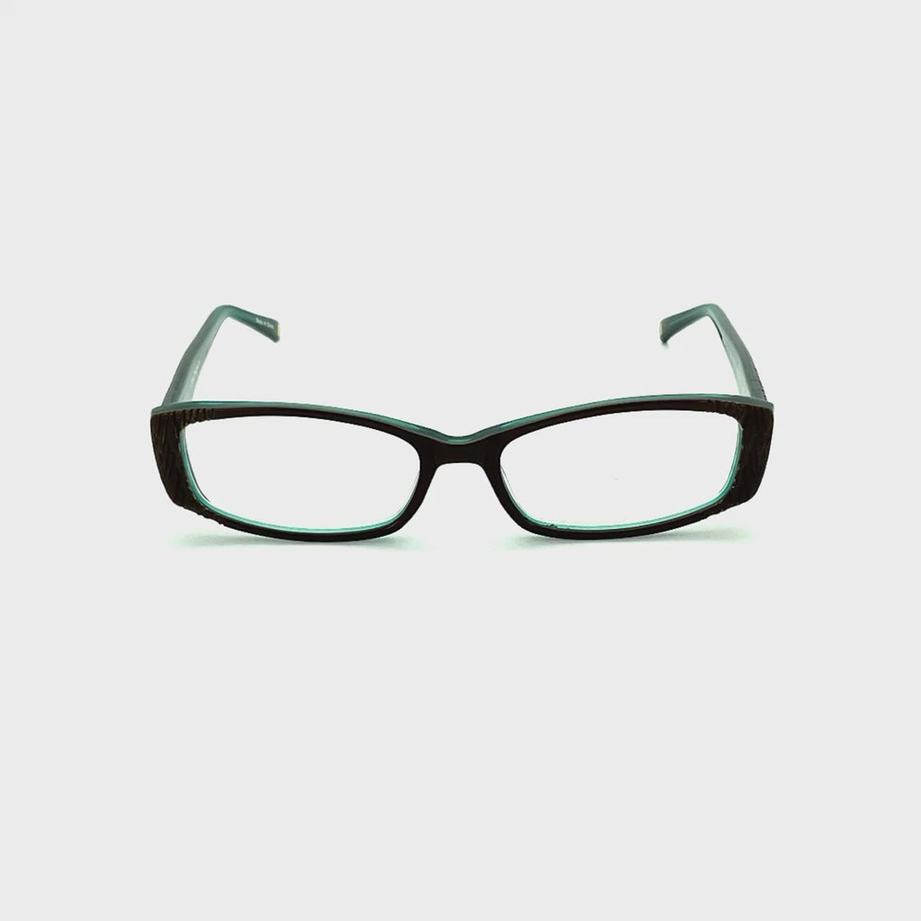 Copy of Cinzia Chisel Reading Glasses with Case in Three Colors Teal