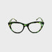 Ducky Shincracker High Power Square Style Spring Temple Reading Glasses up to +6.00 Green Frame