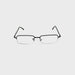 Simple Aesthetic Half Frame Metal Reading Glasses Black Frame