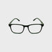 Twitchin' Fully Magnified Photochromic Square Keyhole Reading Sunglasses Black Frame Photochromic
